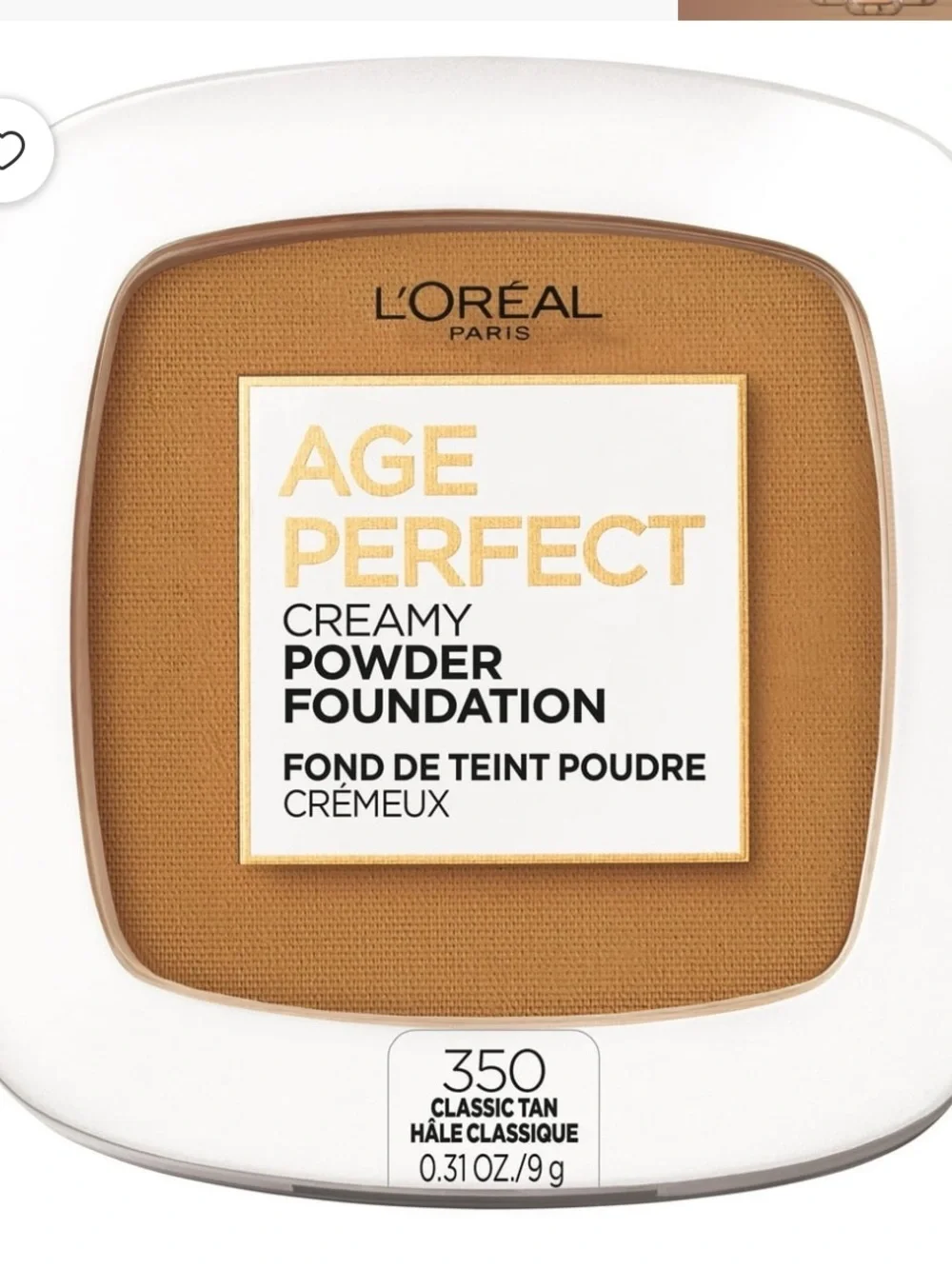 L’Oréal New Age Perfect Creamy Powder Foundation - 350 Classic Tan